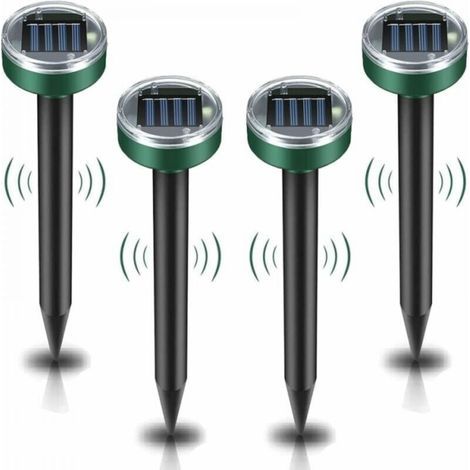 Répulsif solaire à ultrasons pour rats, 4 pièces, Anti-rongeur, étanche IP65, répulsif pour rats de jardin (1/4)