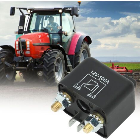 Relé Solenoide de Arranque 12V 100A 4 Pines - Para Cortacésped, Minitractor, Carrito de Golf, Quad - Compatible con la Mayoría de Motores de Gasolina 12V