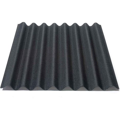 Onduline Bitumenwellplatte Easyline 100 x 76 cm 2,6 mm schwarz Kunststoffbedachung