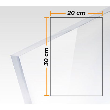 EDM – Plaque acrylique transparente 20x30cm 3mm – Haute transparence – Résistante aux chocs et aux UV – Facile à couper et percer (1/3)