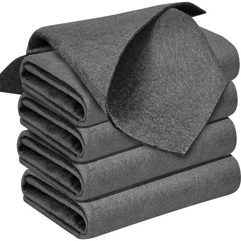 Paños de Limpieza 30x30cm, Paquete de 5 Paños de Microfibra Mágicos Engrosados Reutilizables para Espejo de Ventana Coche Baño Cocina Oficina (1/5)