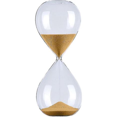 Dekorative Sanduhr aus Glas (5/30/60 Minuten) – Originelles Zeitmanagement-Tool – 5 Minuten – Gold