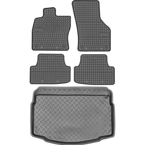 Ensemble de tapis de sol en caoutchouc pour Volkswagen Golf VII Hatchback (2012-2020) + tapis de coffre (1/5)