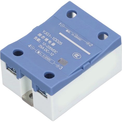Régulateur de tension CC monophasé à relais statique, commande CC, entrée 3-32 V, sortie 12-220 V, 25 A (1/5)