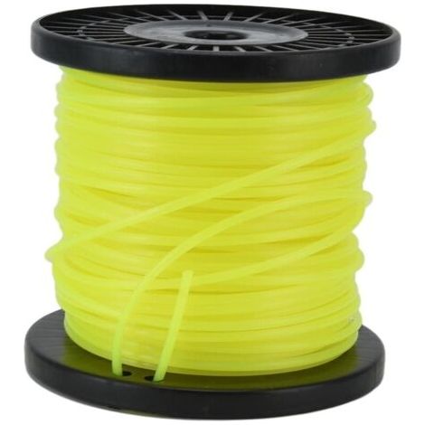 BUNTHAUS Ligne de Débroussailleuse, Ligne de Débroussailleuse Ronde de 3,0 Mm Ligne de Désherbage Professionnelle en Nylon Adaptée à la Plupart des Tondeuses à Gazon pour la Coupe Lourde Jaune(30 mete (1/5)