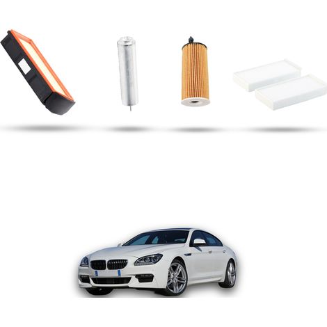 Kit tagliando 4 filtri compatibile con Bmw serie 6 (F06GC) 640d 230kw dal 2012 (1/4)