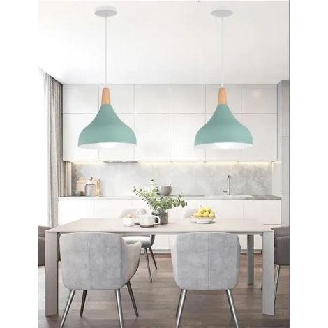 kawoo Lot de 2 Moderne Lustre Plafonnier Industrielle,E27 Lampe Suspension Vintage Style Edison pour Salon Chambre Cafe (1/4)