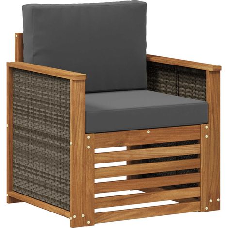 Maison Exclusive - Outdoor Mittelsofa Natur
