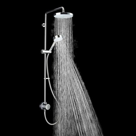 Mira Minimal Thermostatic Mixer Shower Chrome Twin Adjustable Head Exposed EV (1/5)