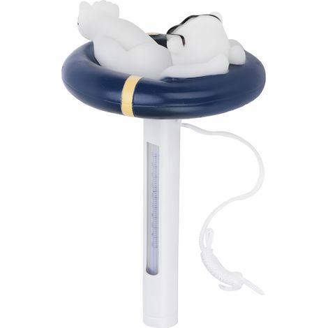 Thermomètre flottant en forme d'ourson, pour piscines, spas et bassins à poissons. (1/5)