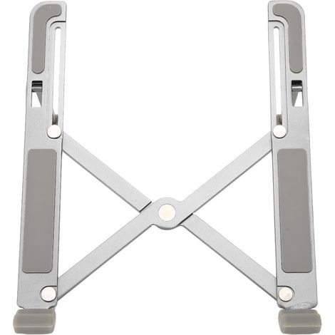 Support pliable pour ordinateur portable, design ergonomique, antidérapant, léger et portable, compatible avec les ordinateurs portables de 9 à 15,6 pouces (gris). (1/5)