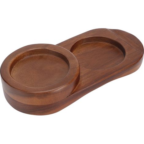 Plateau à verres à whisky rustique en bois, plateau à cigares, emplacement pour verres à whisky, décoration ovale sans cendrier, pour la maison ou le bureau (1/5)