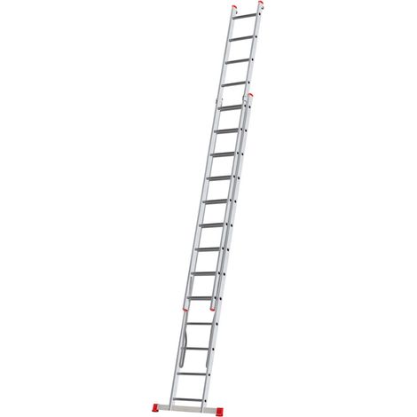 Monmobilierdesign – Échelle transformable en aluminium 2 plans 13 marches – Charge maximale 150 kg – Pieds renforcés et barreaux antidérapants