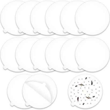 14 Pièces Piège à Puces Autocollants, Piege Anti Puces Maison, Autocollant à Puces Ronde Blanc pour Chambre à Coucher, Salon (1/5)