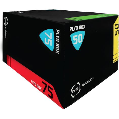 Boîte de Plyométrie Grand Jump Box en PVC et Mousse 75 x 60 x 50 cm Matériel Salle de Sport Fitness Callisthénie Cardio Entraînement