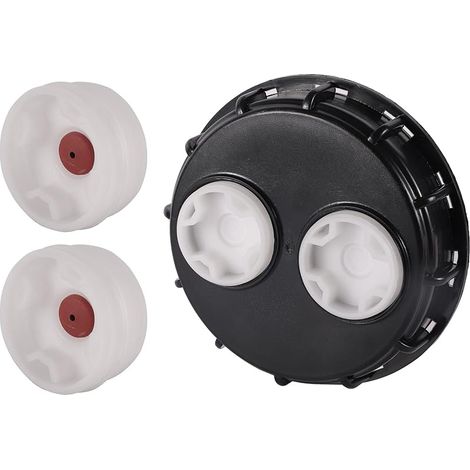 IBC Bouchon de réservoir 163 mm,couvercle de réservoir IBC Ventilé Couvercle Respiratoire avec Bouchons de Rechange 2" pour Vanne Cuve 1000l,Reservoir eau de Pluie,Conteneur (1/5)