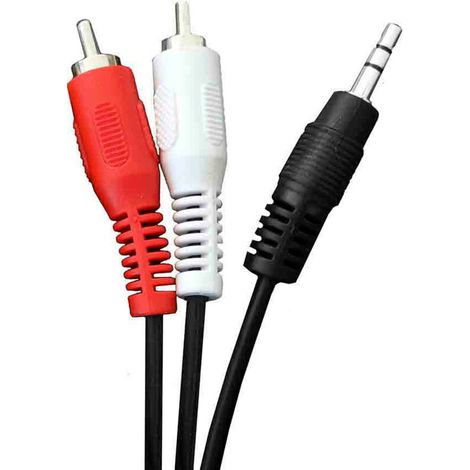 Connexion stéréo mâle 2 RCA mâle 3,5 mm 1,5 m