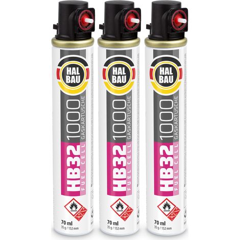 HALBAU Gaskartusche für gasbetriebene Setzgeräte 152mm HB32 – 3 St. (1/5)