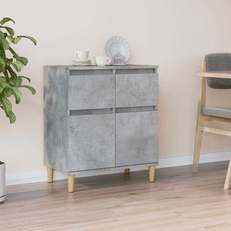 Buffet - Armoire de rangement Enfilade Gris béton 60x35x70 cm Bois d'ingénierie BV545132 - BonneVie (1/5)
