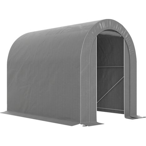 Abri de jardin tente de rangement extérieur abri de vélo garage pour vélo bâche en PE cadre en métal galvanisé gris