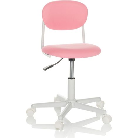 Kinderschreibtischstuhl / Kinderdrehstuhl KIDDY BASE I Stoff pink hjh OFFICE