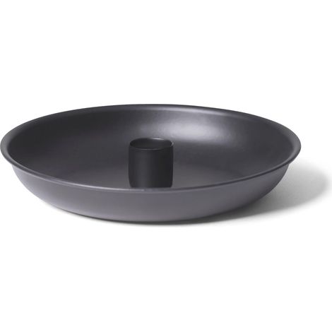 Coupe décorative noire pour bougies coniques, 18 cm