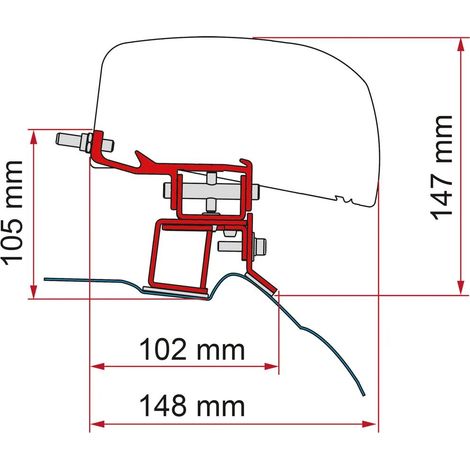 Fiamma Adapter F40 Kit Mercedes V Class