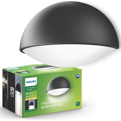Philips myGarden - Applique d'extérieur LED 12x18 cm, 2700 K, 3 W, anthracite 915004499501 (1/10)