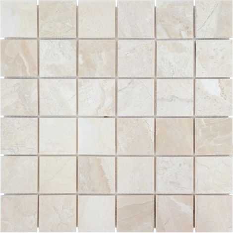 MOSAIQUE MARBRE BEIGE POLI 1 PLAQUE 30,5 x 30,5 CM CASA LINEA