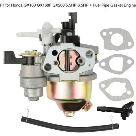 Carburatore per moto Honda GX160, GX200 5.5, GX168F 6.5 + guarnizione tubo carburante motore 232 (1/4)
