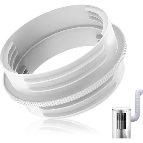 Adaptateur Tuyau Climatiseur Mobile Blanc,Rond Raccord De Tuyau D'éChappement De Climatisation Mobile,130 Mm IntéRieur/150 Mm ExtéRieur,Facile Remplacer Et Installer, Pour DifféRents ModèLes (1/5)
