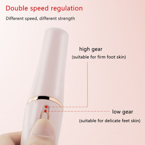 Rasoir de Pied Électrique Rechargeable avec LED - 2 Têtes Exfoliantes, 2 Vitesses pour Callosités (1/5)