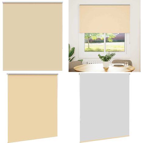 vidaXL Verdunkelungsrollo Beige 135x150 cm Stoffbreite 131,6 cm (1/5)