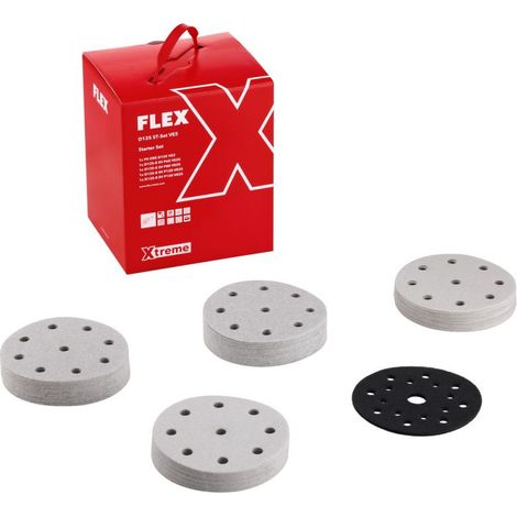 Set2 Abrasifs Mousfelx D125 St-set:2xpsored-rd+25xp60+25xp80+25xp120            +25xp150 - Flex