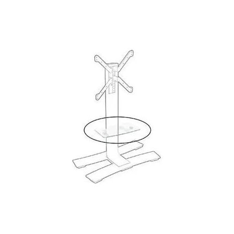 Erard 039080 mueble TV blanco con superficie de vidrio templado (1/3)