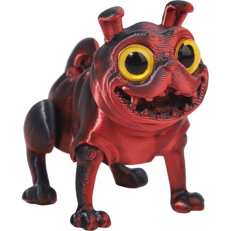 Chihuahua - Figurine Animale 3D Imprimée - Modèle Articulé Mobile - Décoration Bureau - Cadeau Amoureux Chiens - Gris - Unité (1/2)