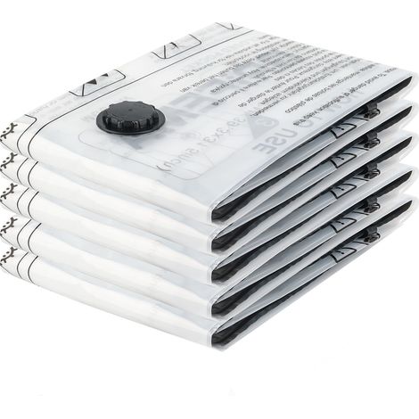 Sacs sous vide gain de place – 5 sacs réutilisables extra larges pour couettes et vêtements – Protection contre l'humidité