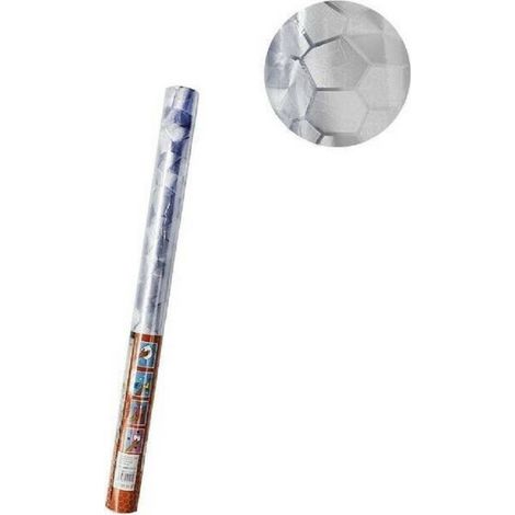 Trade Shop - Rollo Film Ventanas Decorativo Mate Hexagonos 45cmx2m Cristal Adhesivo 10105 -