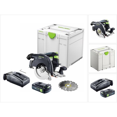 Sega circolare a batteria Festool HKC 55 EB-Basic 18 V 160 mm brushless + 1x batteria ricaricabile 3,0 Ah + caricatore + Systainer