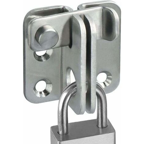 Serrure de porte coulissante antivol en acier inoxydable brossé – Résistante aux rayures – Pour portes. fenêtres et armoires (1/5)