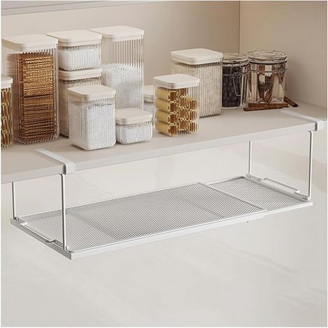 Storage Basket, Hanging Shelf Under Cabinet (1/5)