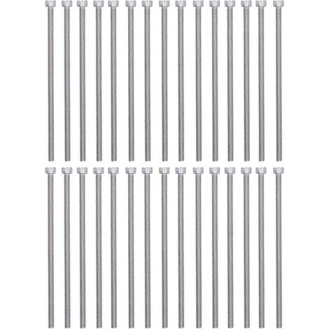 Lot de 30 vis à tête cylindrique creuse hexagonale A270 en acier inoxydable 304 de qualité marine