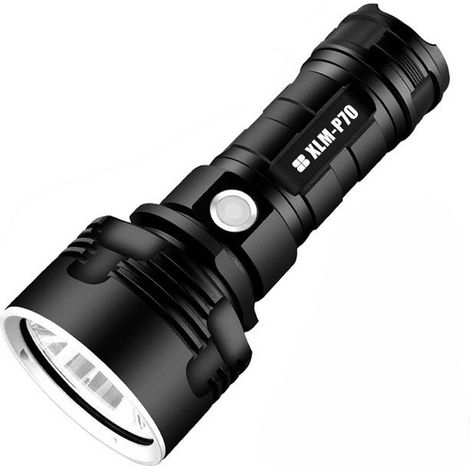 Superhelle, wasserdichte LED-Taschenlampe, 30.000–100.000 Lumen, 3 Modi, USB-aufladbar, leistungsstarker 50-W-Akku XLM-P70, extrem starke Outdoor-Taschenlampe (1/4)