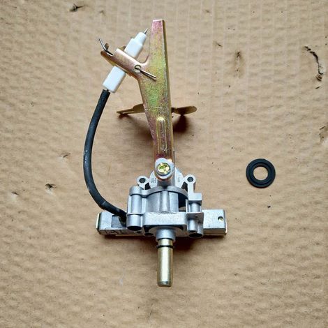 Tabletop cooktop assembly, valve body, accessories, single nozzle, extended ignition support, ignition switch, single nozzle valve body