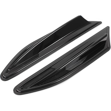 Car modification parts, fender body side decals, universal fender air blade carbon fiber decorative products - ABS, adhesive type - black