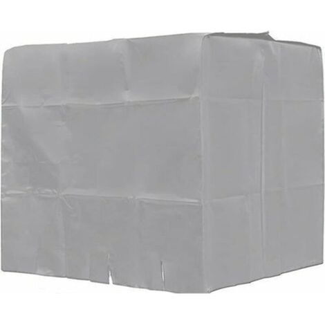 Tapa para depósito de agua, SL.GT IBC para depósito de 1000 L, cubierta protectora para contenedor de depósito de agua, a prueba de polvo, rayos UV y lluvia, 120 x 100 x 116 cm (gris)