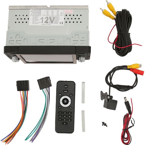 Autoradio MP5 5 pouces écran tactile bluetooth sans fil caméra de recul 12 LED multimédia voiture compatible Carplay (1/5)