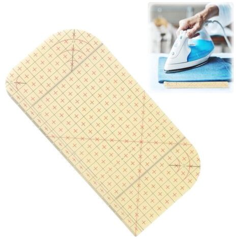 Règle à Repasser Thermorésistante 10x20 cm, Universelle pour Couture, Quilting & Ourlets, Précision Maximale pour Tissus