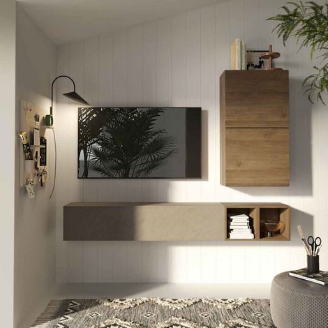 Mobile ingresso sospeso L 194x160x30 comp 47 argilla-mercure - Infinity (1/2)