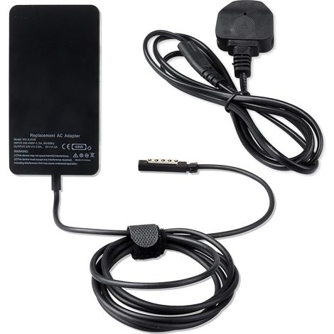 Alimentation 12V 3.6A Chargeur Secteur pour PC Portable Compatible avec Microsoft Surface Pro 1, Pro 2, Surface RT, Surface RT 2 et Tablettes Windows 8 10.1 Pouces